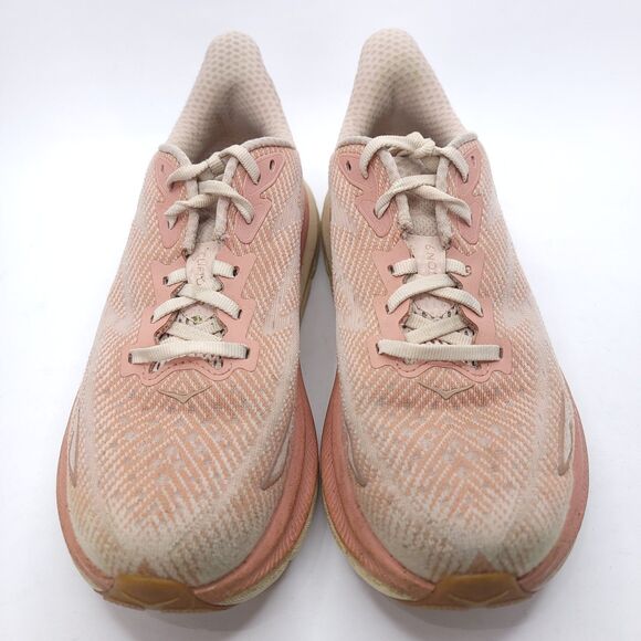 Hoka One One Clifton 9 Women's Size 6b Running Shoes Sandstone Cream - Picture 2 of 7